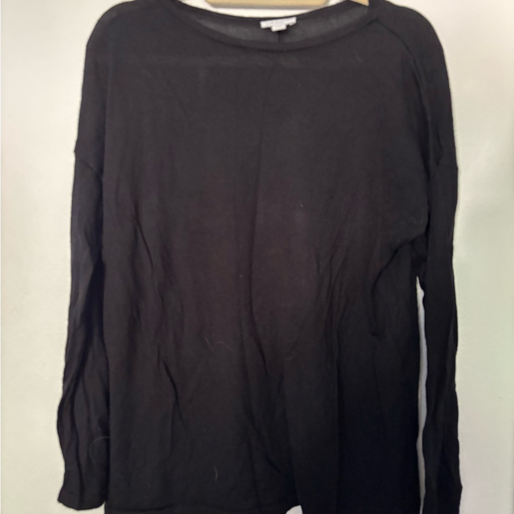 J. Jill Black Merino Wool Sweater